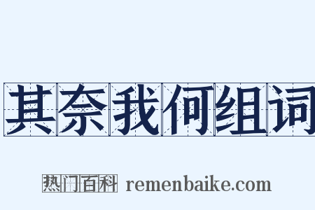 其奈我何组词是什么意思的图片